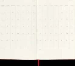 Agendas Moleskine*Ed. Moleskine Agenda 2025 - Semanal - Tapa dura - Large - Rojo escarlata