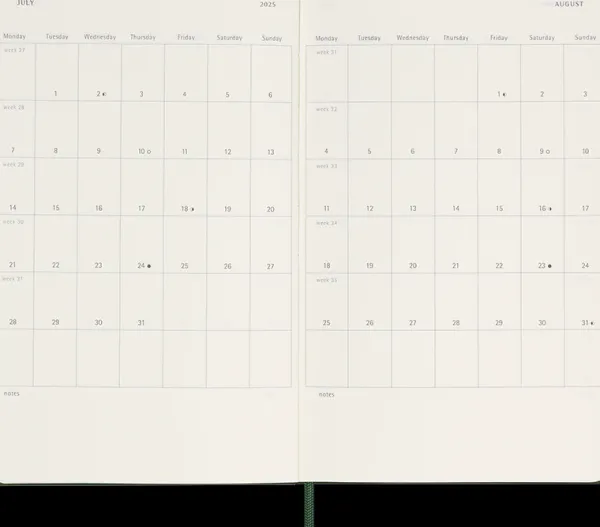 Agendas Moleskine*Ed. Moleskine Agenda 2025 - Semanal - Tapa dura - Large - Verde mirto