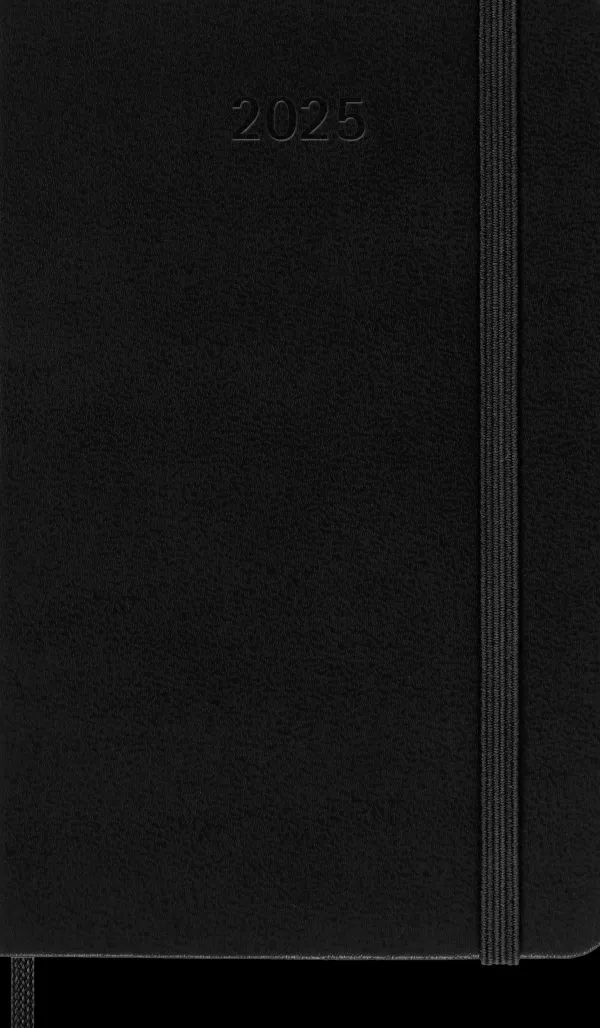 Agendas Moleskine*Ed. Moleskine Agenda 2025 - Semanal vertical - Tapa dura - Pocket - Negro