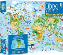 Actividades Y Puzzles*Usborne Atlas mundial (300 Piezas)