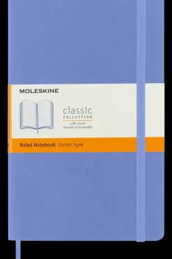 Cuadernos Clásicos*Ed. Moleskine Cuaderno Clásico - Tapa Blanda - Large - Azul hortensia - De rayas