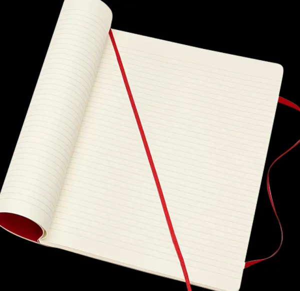Cuadernos Clásicos*Ed. Moleskine Cuaderno Clásico - Tapa Blanda - XL - Rojo escarlata - De rayas