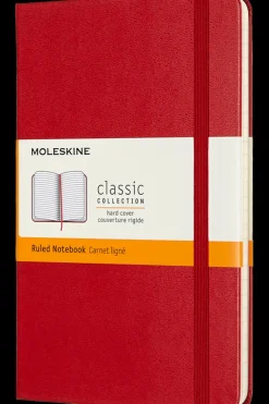 Cuadernos Clásicos*Ed. Moleskine Cuaderno Clásico - Tapa dura - Medium - Rojo escarlata - De rayas