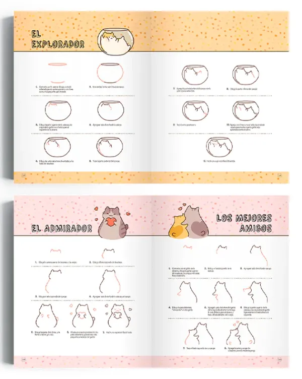 Guías De Dibujo*Contrapunto Gatitos Kawaii. Aprende a dibujar