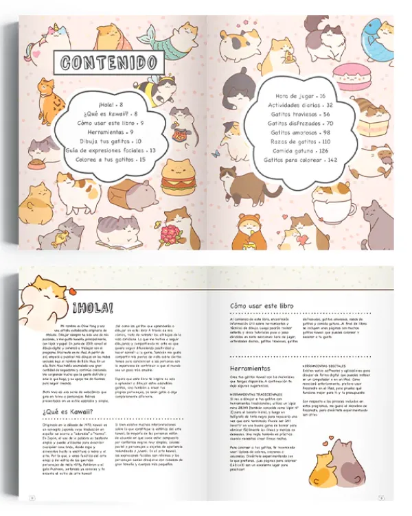 Guías De Dibujo*Contrapunto Gatitos Kawaii. Aprende a dibujar