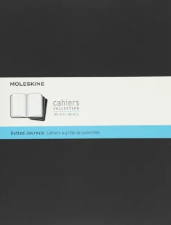 Cuadernos Cahier*Ed. Moleskine Libretas Cahier. Set de 3 - Tapa Blanda - XL - Negro - De puntos