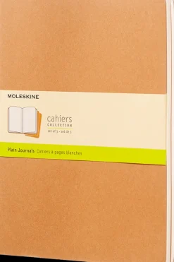 Cuadernos Cahier*Ed. Moleskine Libretas Cahier. Set de 3 - XL - Marrón kraft - Lisa