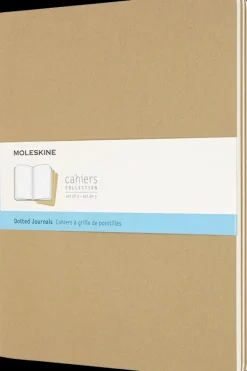 Cuadernos Cahier*Ed. Moleskine Libretas Cahier. Set de 3 - XXL - Marron kraft - De puntos