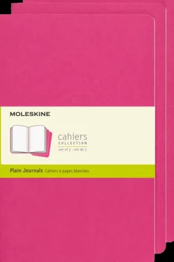 Cuadernos Cahier*Ed. Moleskine Libretas Cahier. Set de 3 - Tapa Blanda - Large - Rosa Cinetica - Lisa