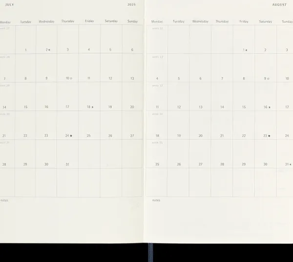 Agendas Moleskine*Ed. Moleskine Agenda 2025 - Diaria - Tapa blanda - Large - Azul zafiro