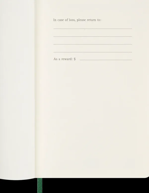 Agendas Moleskine*Ed. Moleskine Agenda 2025 - Diaria - Tapa blanda - Pocket - Verde mirto