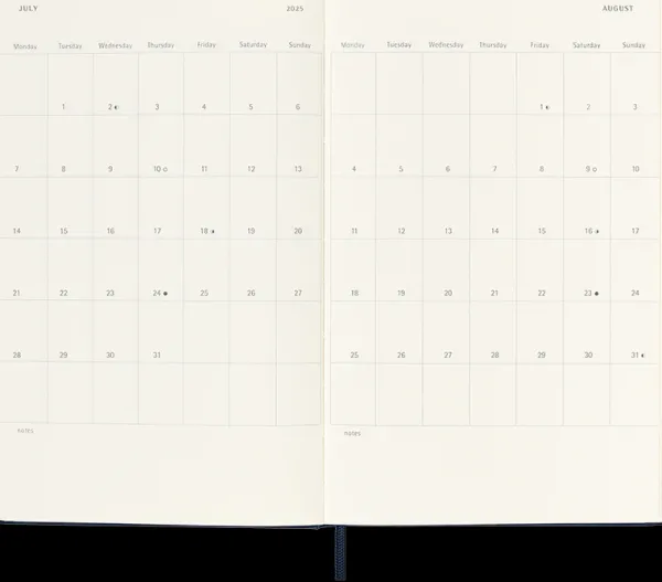 Agendas Moleskine*Ed. Moleskine Agenda 2025 - Diaria - Tapa dura - Large - Negro