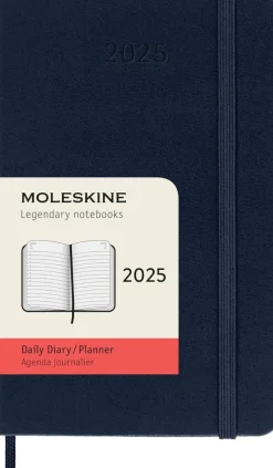 Agendas Moleskine*Ed. Moleskine Agenda 2025 - Diaria - Tapa dura - Pocket - Azul zafiro