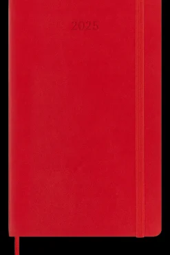 Agendas Moleskine*Ed. Moleskine Agenda 2025 - Semanal - Tapa blanda - Large - Rojo escarlata