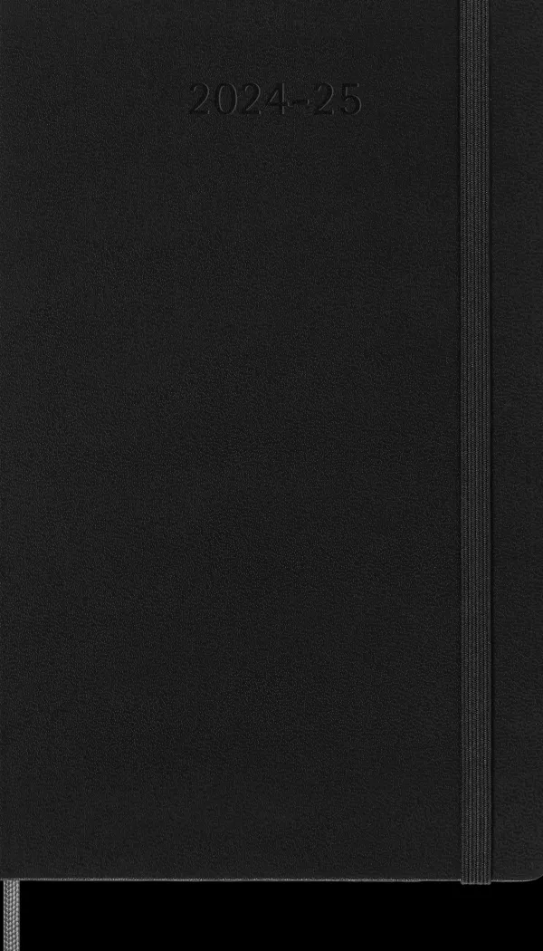 Agendas Moleskine*Ed. Moleskine Agenda 18 meses 2024/2025 - Diaria - Tapa dura - Large - Negro