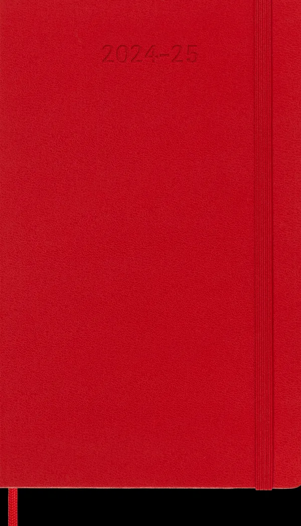 Agendas Moleskine*Ed. Moleskine Agenda 18 meses 2024/2025 - Semanal - Tapa dura - Large - Rojo Escarla
