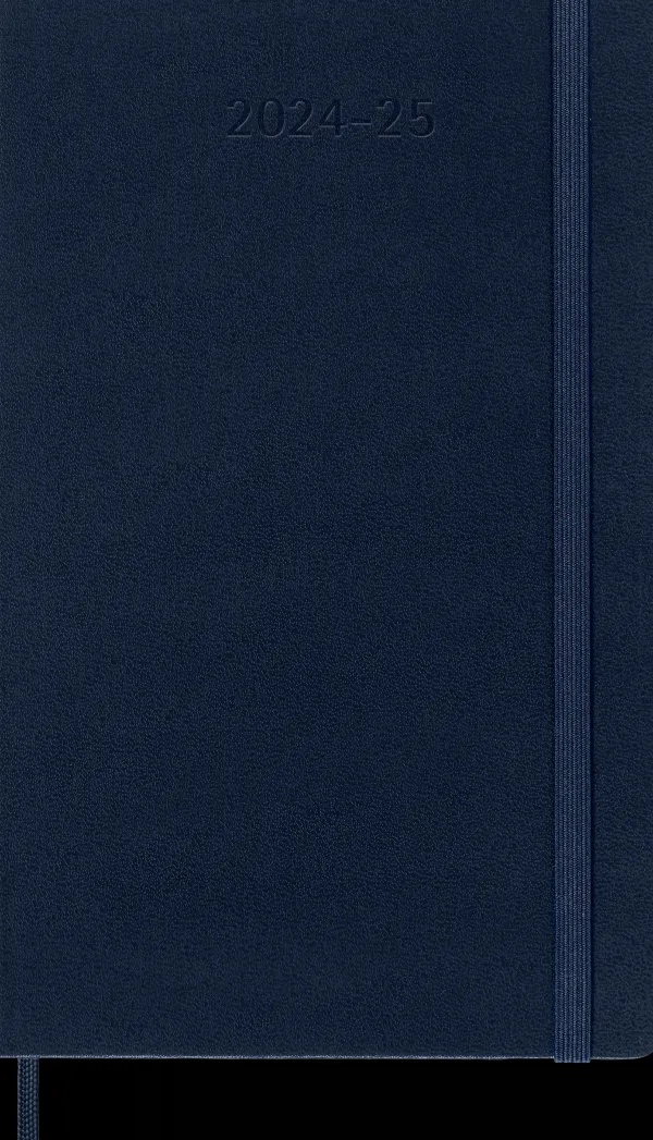 Agendas Moleskine*Ed. Moleskine Agenda 18 meses 2024/2025 - Semanal - Tapa dura - Large - Azul Zafiro