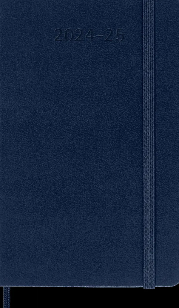 Agendas Moleskine*Ed. Moleskine Agenda 18 meses 2024/2025 - Semanal - Tapa dura - Pocket - Azul Zafiro
