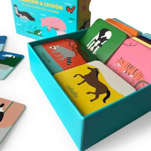 Actividades Y Puzzles*Contrapunto Chancho & Lechón. Une los animales con sus bebés