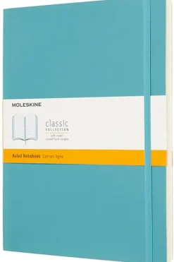 Cuadernos Clásicos*Ed. Moleskine Cuaderno Clásico - Tapa Blanda - XL - Azul arrecife - De rayas