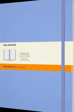 Cuadernos Clásicos*Ed. Moleskine Cuaderno Clásico - Tapa dura - XL - Azul hortensia - De rayas