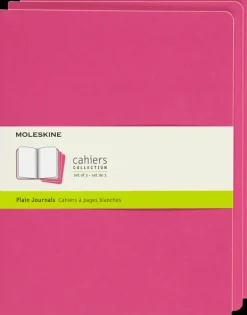 Cuadernos Cahier*Ed. Moleskine Libretas Cahier. Set de 3 - Tapa Blanda - XL - Rosa Cinetica - Lisa