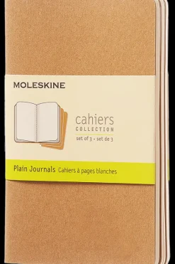 Cuadernos Cahier*Ed. Moleskine Libretas Cahier. Set de 3 - Tapa Blanda - Pocket - Marron kraft - Lisa