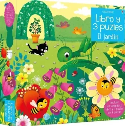 Actividades Y Puzzles*Usborne Libro y 3 puzzle - El jardín